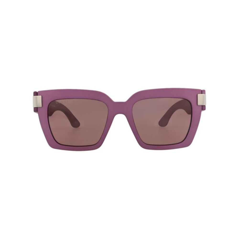 Gucci Square-Frame Injection Sunglasses Purple Womens